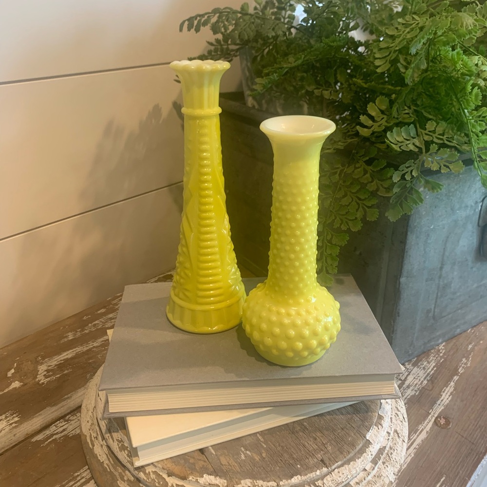 Magnolia by Joanna Gaines yellow vases.  Set of 2.